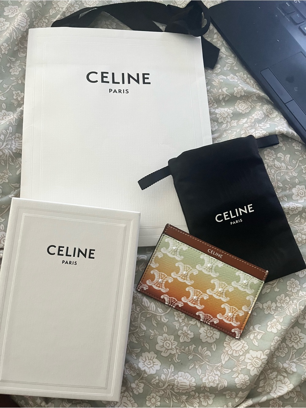 Celine cardholder shopping bag + box  🛍️